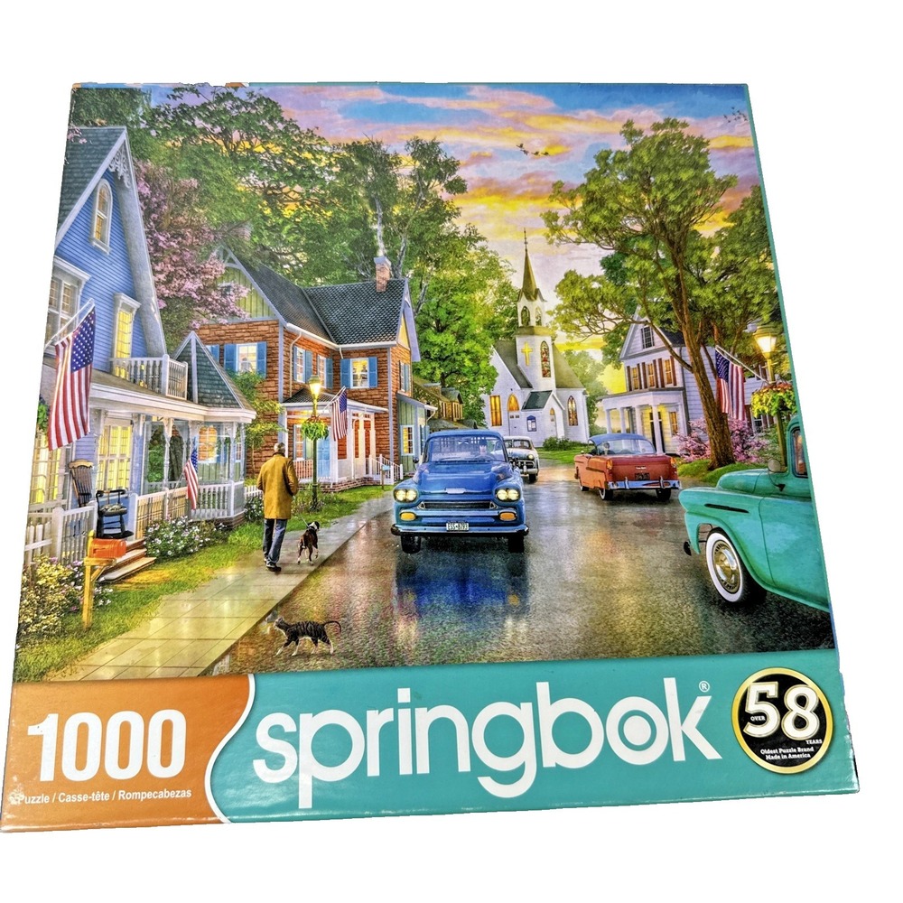 Springbok Puzzles Blissful Borough 1000 Pieces Complete